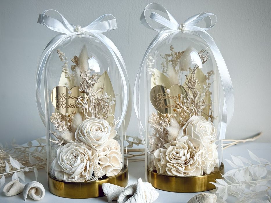 Kopuła 2 szt Podziękowania dla Rodziców Ślub Wesele prezent Świadków