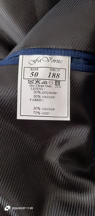 Новий чоловічий темно-синій класичний костюм Fa Vorite