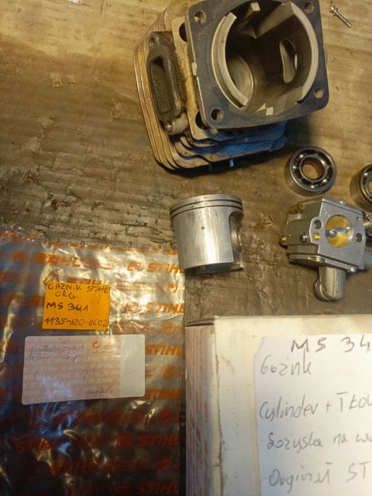 Cylinder tłok gaźnik łożyska Stihl MS 341