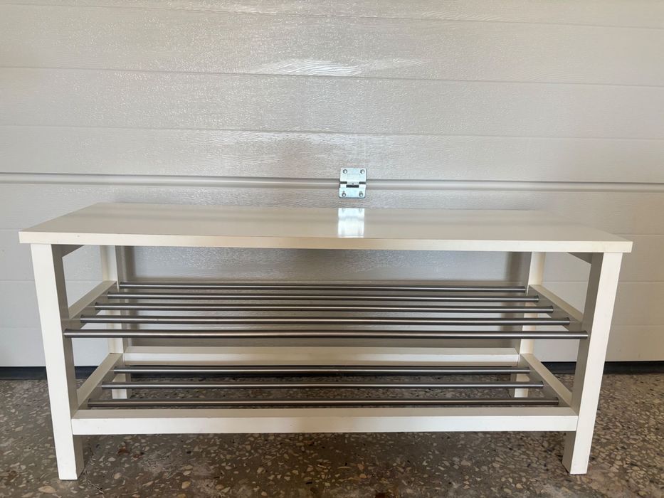 Ławka z półkami na buty, biały, Ikea 108x34x50 cm