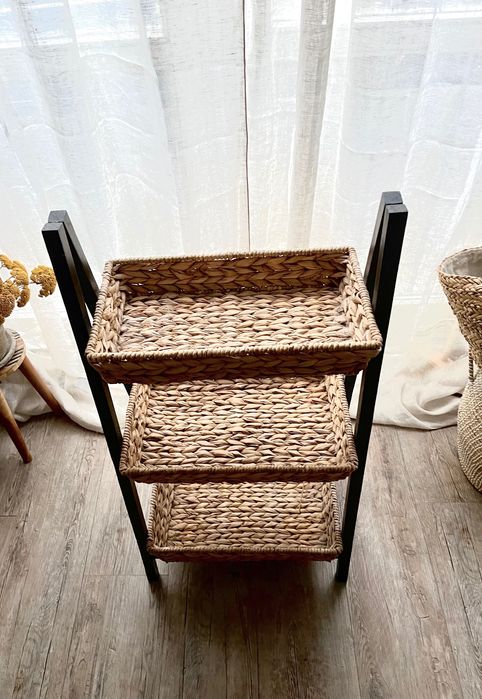 Półka Drewno Trawa Morska Stojak