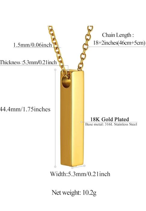 Naszyjnik kremacyjny, urna