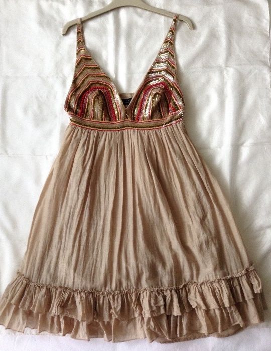 Батистовое платье, туника Twi-Set. Натуральный шёлк. Оригинал. р.XS.