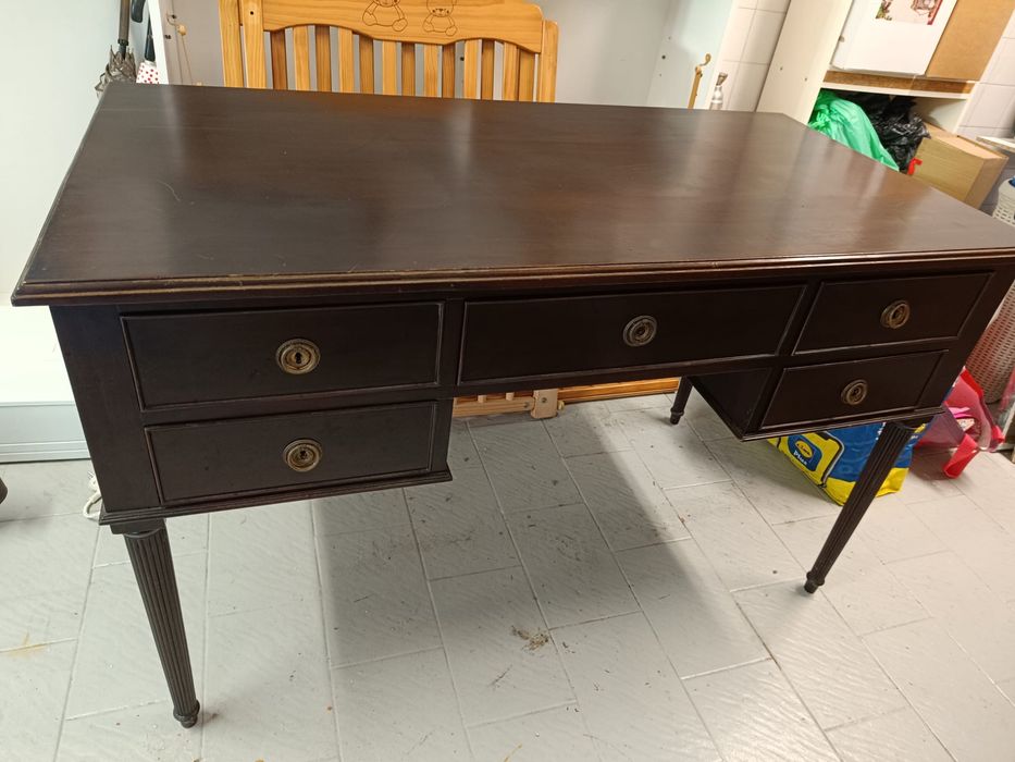 Secretária Retro de Madeira Maçica