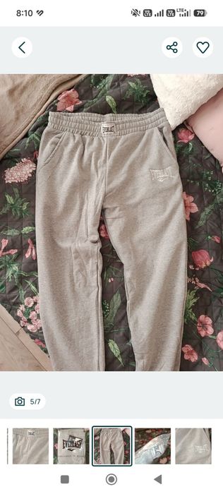 Nowe ciepłe zimowe spodnie dresowe Everlast joggery XL szare