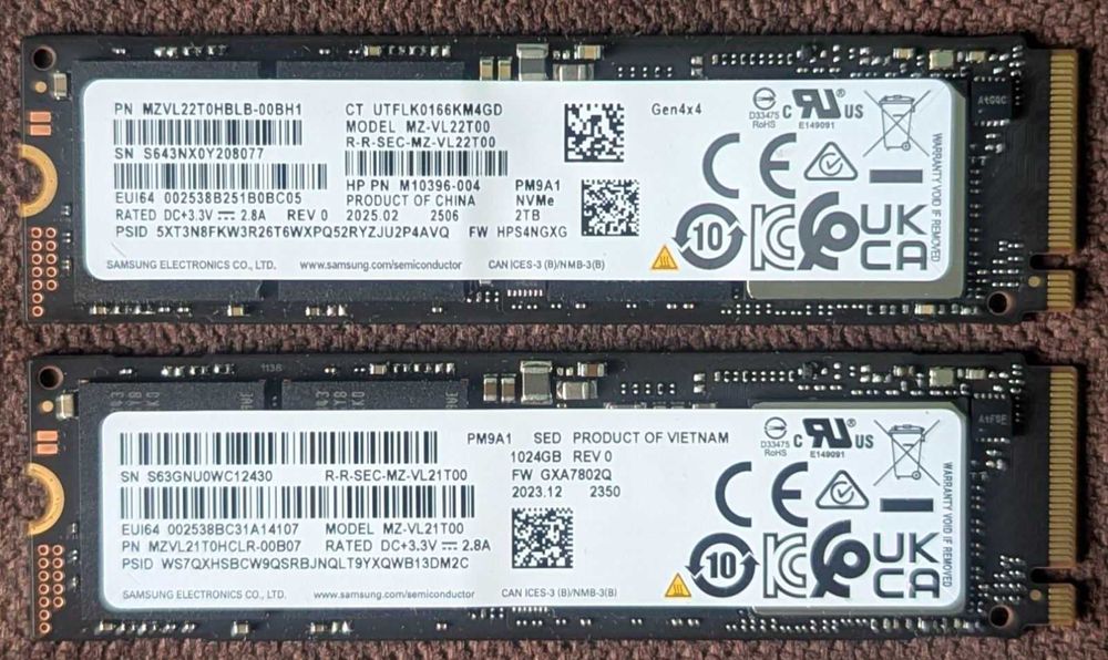 SSD M2 Nvme pcie4.0 256-512-1TB-2TB
