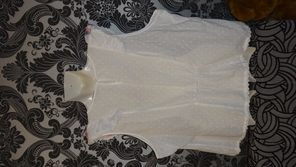 Белая вышиванка блуза блузка с вышивкой большой размер 56 58