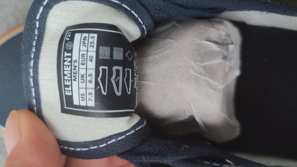 Sapatilhas de tecido azul,marca Element,40