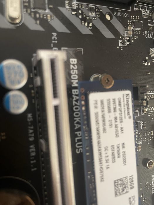 плата MSI B250M BAZOOKA PLUS+pentium G4400+m-sata 128 gb socket: 1151