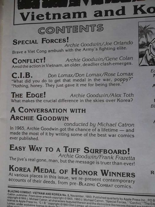 BLAZING COMBAT : Joe Orlando, Gene Colan, Alex Toth, F. Frazetta etc.