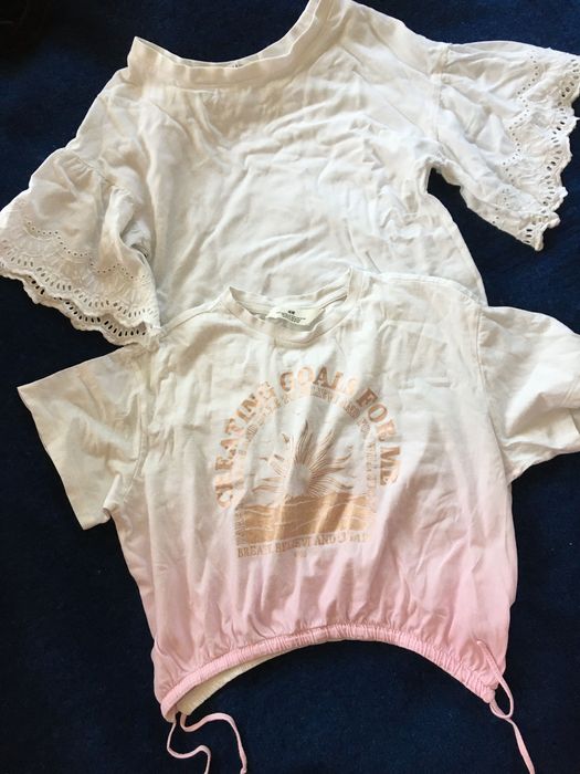 H&M 10-12 lat, 152 ,bluzki, biała, ombre
