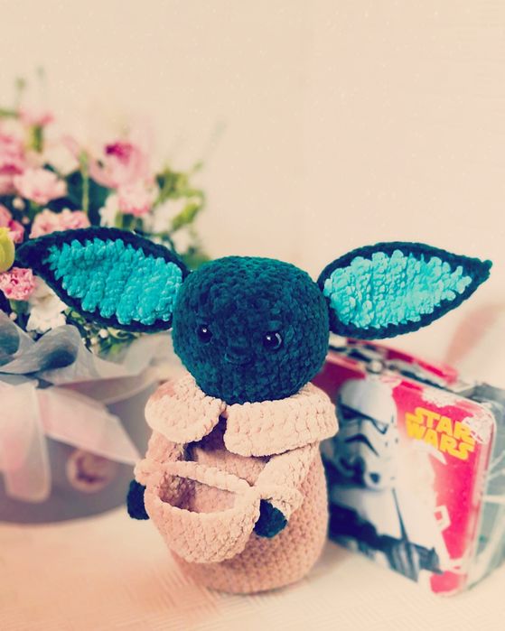 Бэби Йода мандалорец игрушка амигуруми
