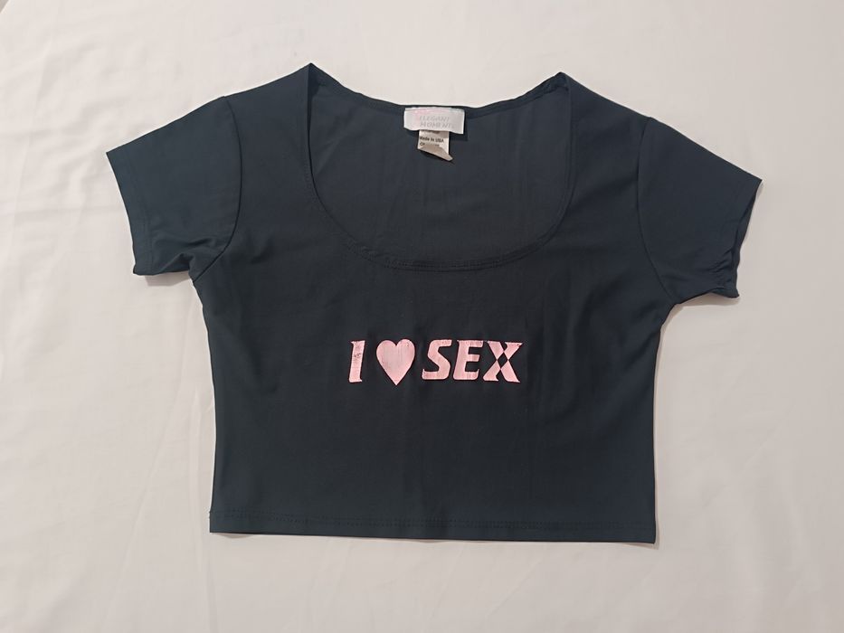 Top Preto. I Love Sex. Tamanho S/M