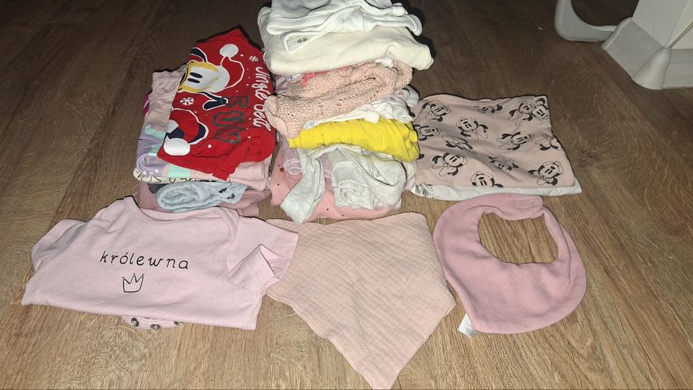 Paka ubranek  od 56 do 74 dla dziewczynki markowe np hm /sinsay /