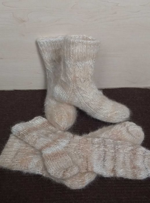 Носки,рукавички из собачьей шерсти