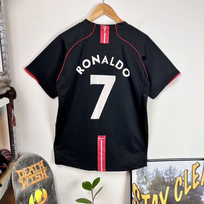 Ronaldo Manchester T-shirt Pilkarski Football Red Devils Blockcore Y2k