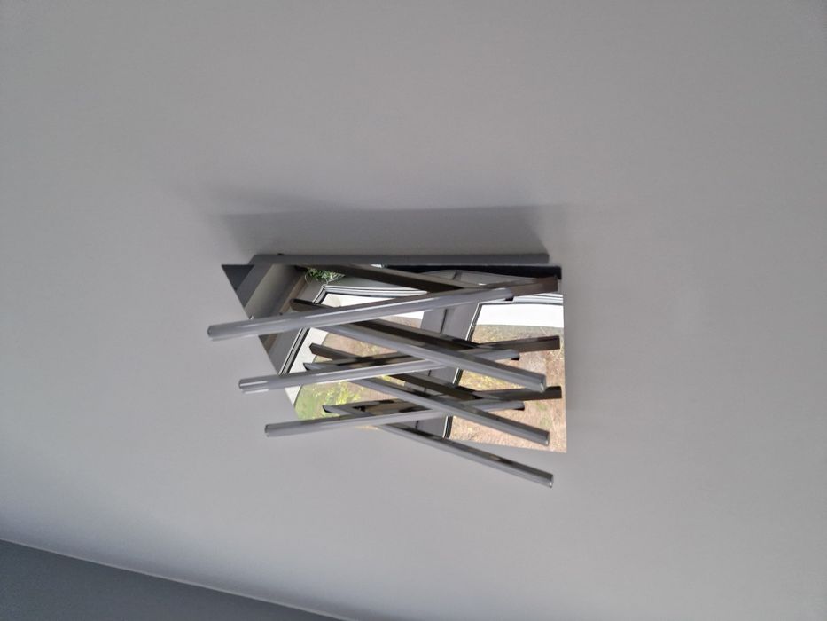 Lampa sufitowa srebrna