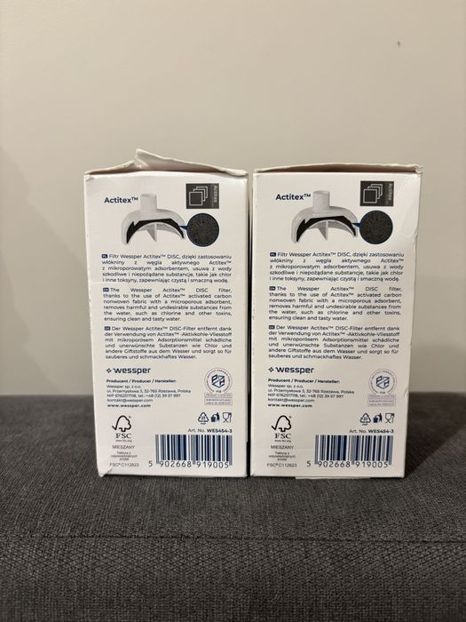 6 sztuk filtrów do butelki wessper Actitex DISC 2 opakowania