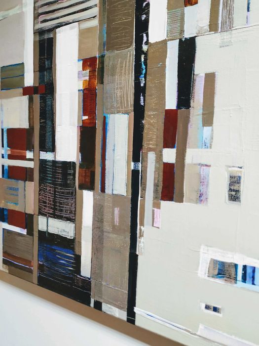 Obraz na płótnie Iwona Delińska Kompozycja 2005 abstrakcyjny geometryc
