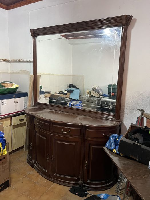 Mobília de Sala de Jantar Clássica em Madeira Maciça