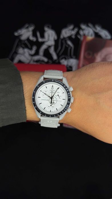 Мужские наручные премиум часы Omega Swatch годинник на подарок