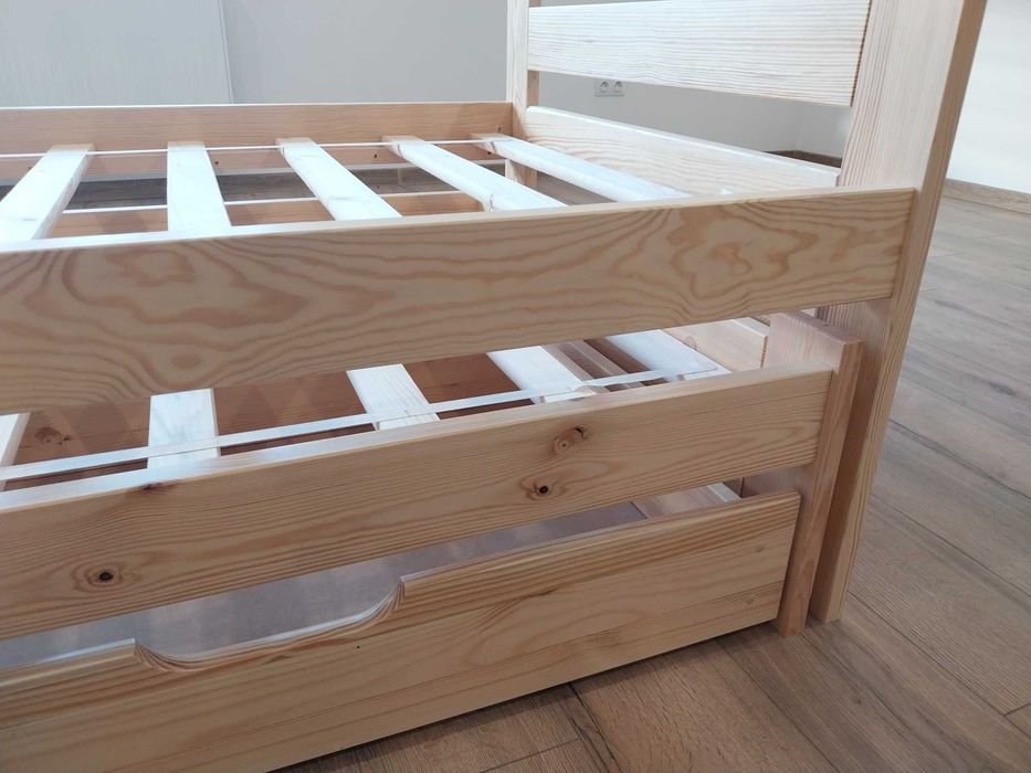 Łóżko 90x200 DOBLO wysuwane, piętrowe z szufladą