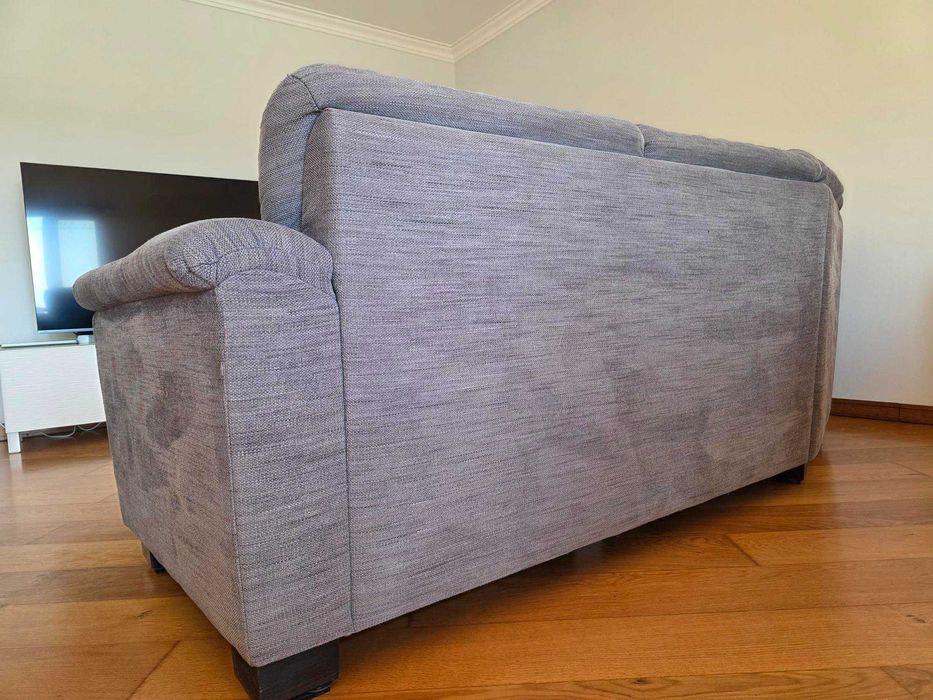 Sofá de canto, 4 lugares, cinzento, IKEA