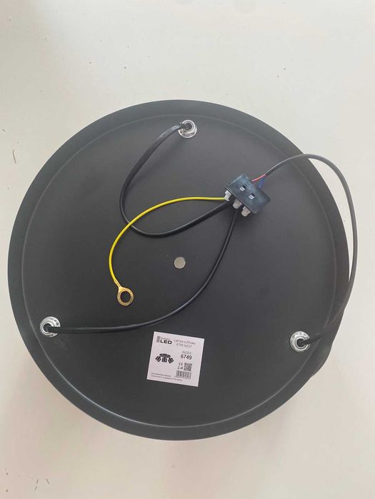 Lampa sufitowa Czarna Led 6749 3xE27