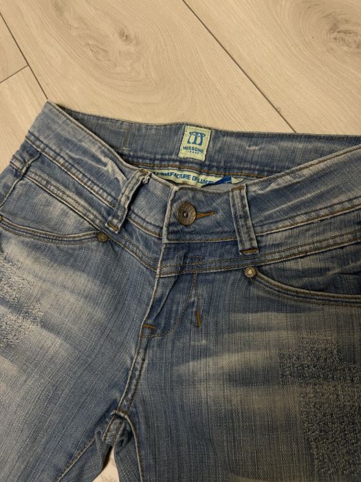 Джинсы низкая талия прямые bootcut flared 36 скинни 2000s 90s голубые