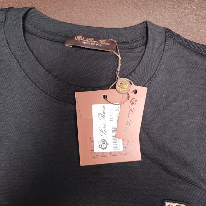 Nowy, męski czarny t-shirt Loro Piana rozmiar XL