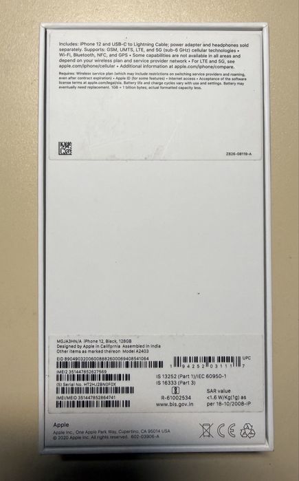 iPhone 12,black,128gb