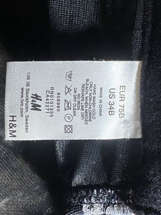 бюстгалтер корсет чорний мереживний h&m