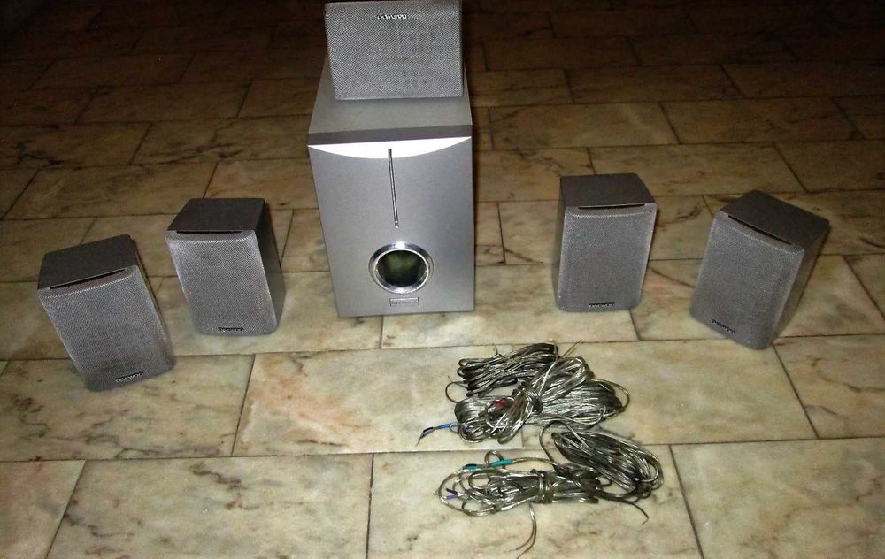 kit colunas 5.1 com subwoofer