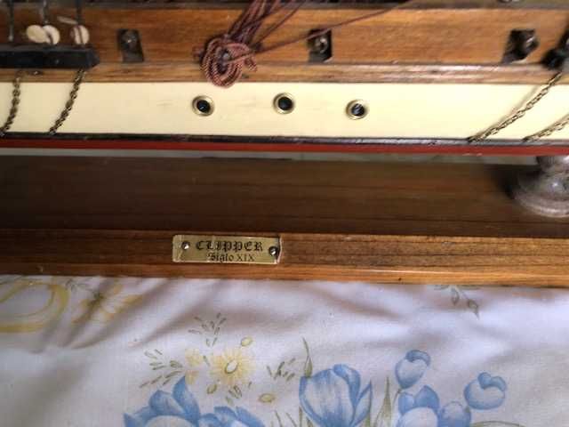 Maravilhosa Caravela CLIPPER sec. XIX, peça decorativa feita à mão