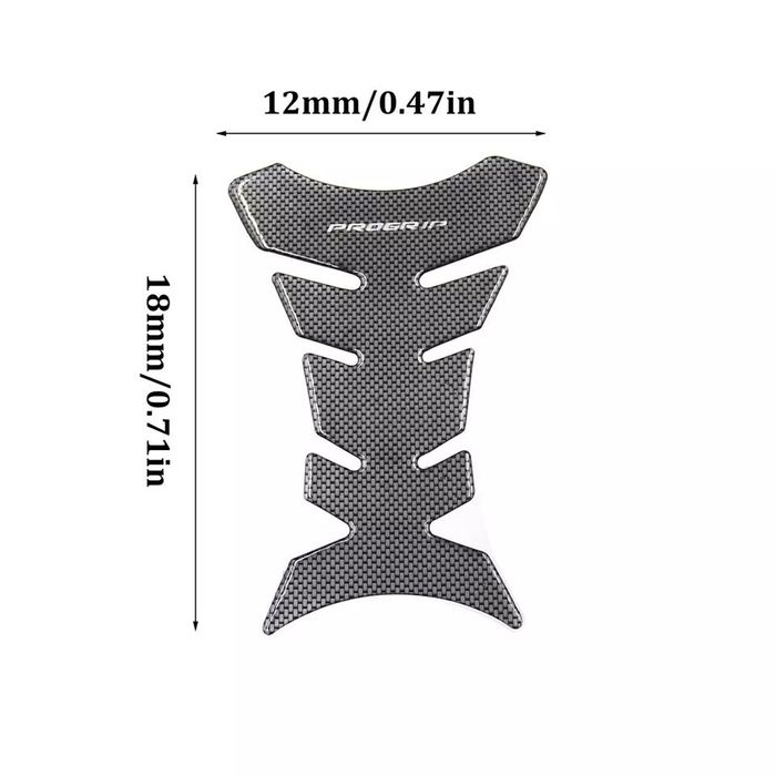 Proteção de depósito padrão carbono borracha grip moto
