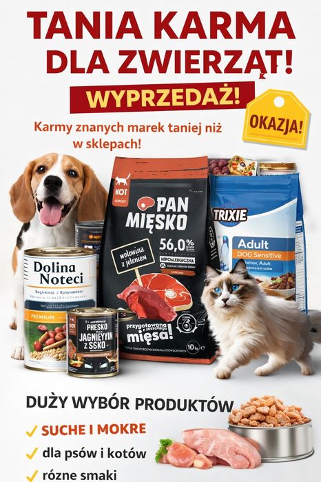 Tania karma dla zwierząt!