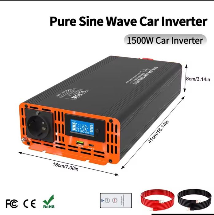 Инвертор 36V 1500W  к акумулятору от самоката или велосипеда