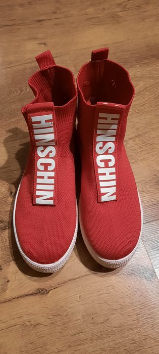 Buty damskie za kostkę czerwone