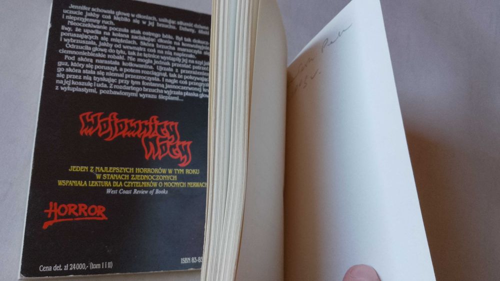 G. Masterton "Wojownicy Nocy" 1, 2, wydanie pierwsze 1991
