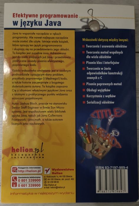 Książka efektywne programowanie w języku Java