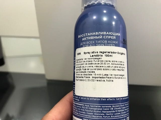 Spray Regenerador Oxigénio para Rosto Faberlic