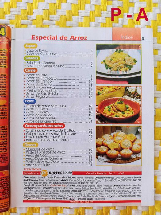RECEITAS DE COZINHA – Pack A  - Revista Cozinha Semanal
