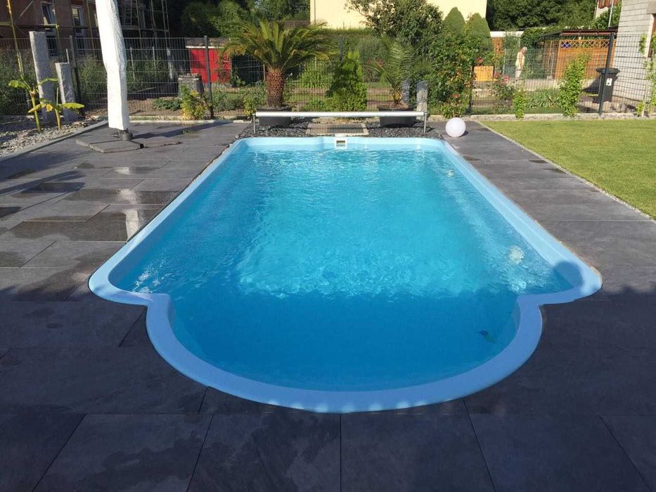 Basen Ogrodowy + FILTRACJA 7,10x3,10x1,55m Poliestrowy , Laminat