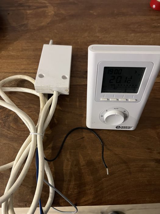 Termostato sem fios com adaptador para caldeira.