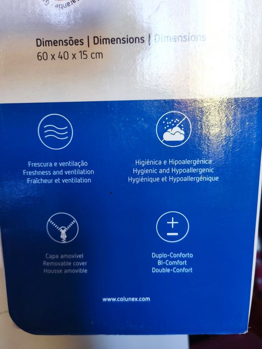 Almofada Memory foam and gel  Colunex
