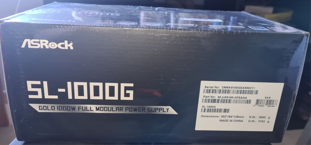 Fonte 1000W Gold ATX 3.0 - PCIe 5.0 – Nova e Selada