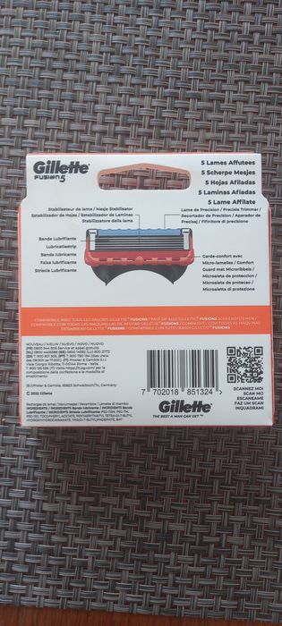 Gillette fusion, proglude, 8 катриджів Європа оригінал, катриджів