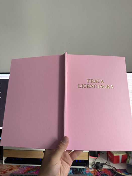 NOWA okładka praca licencjacka RÓŻOWA