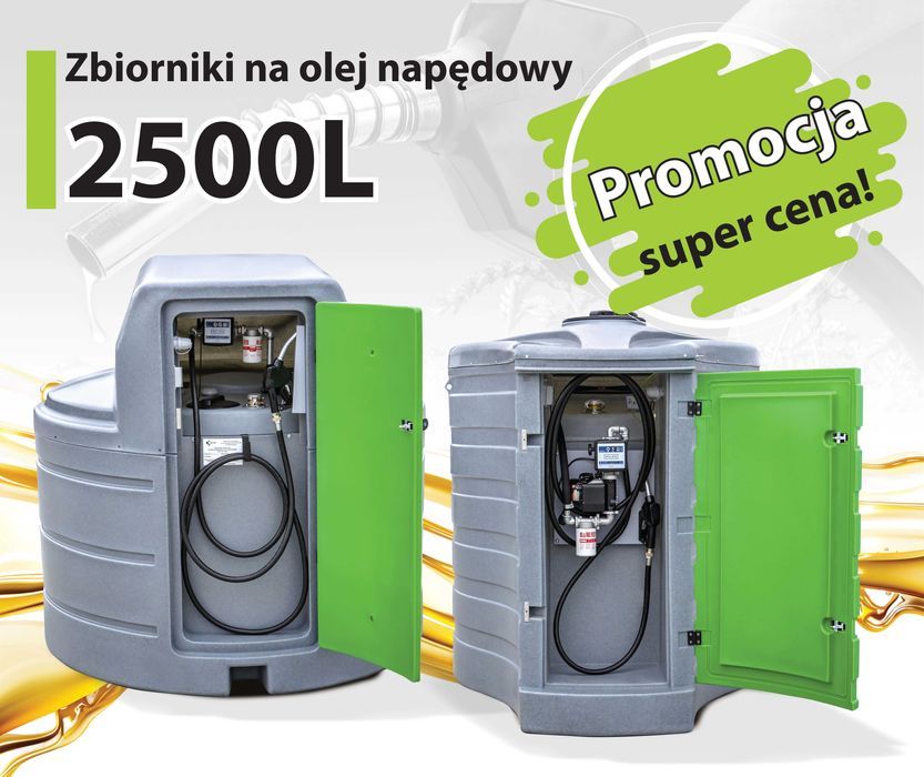 Zbiornik 2500L dwupłaszczowy paliwo paliwa dostawy cały kraj