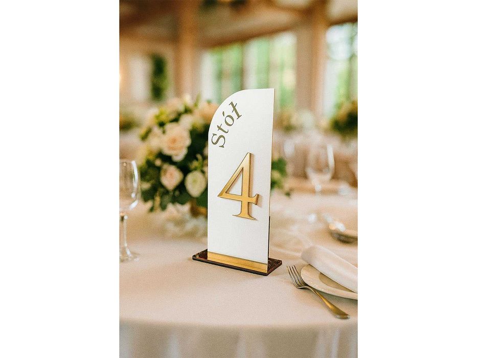 Numery na stoły Numerki Stolików Na Wesele Ślub Chrzest